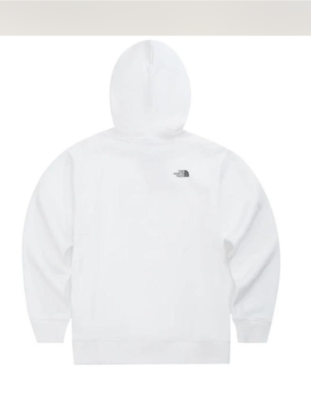 The North Face Cream Pullover Hoodie with Black Chest Logo - Picture 6 of 6